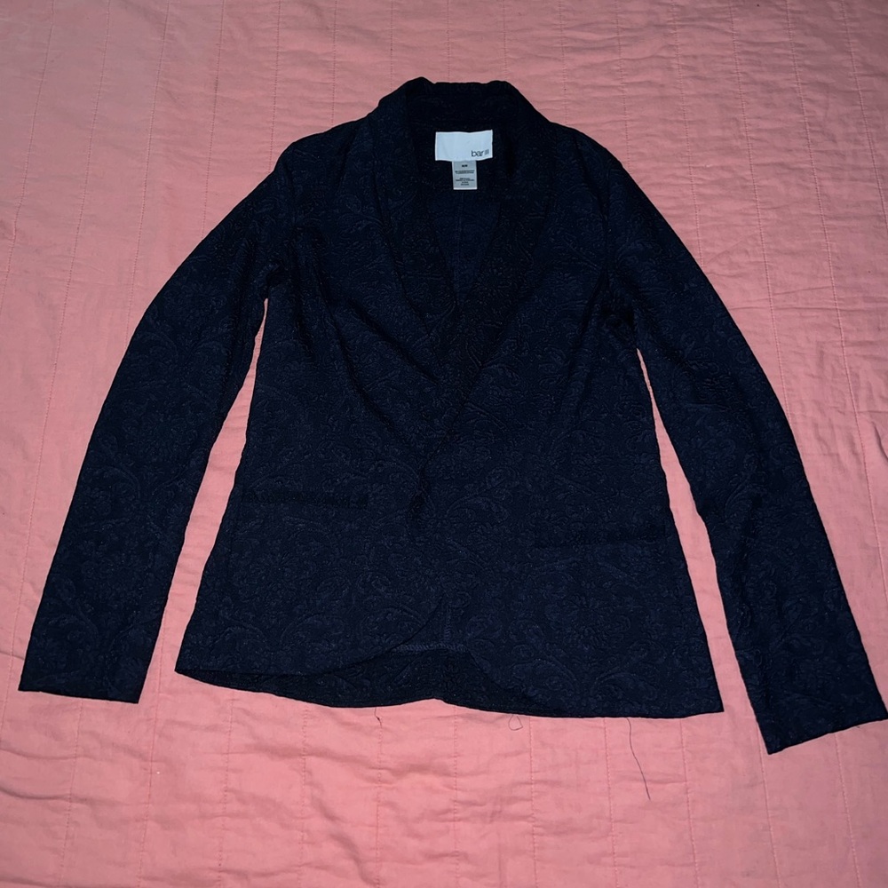 Bar III Navy Textured Blazer